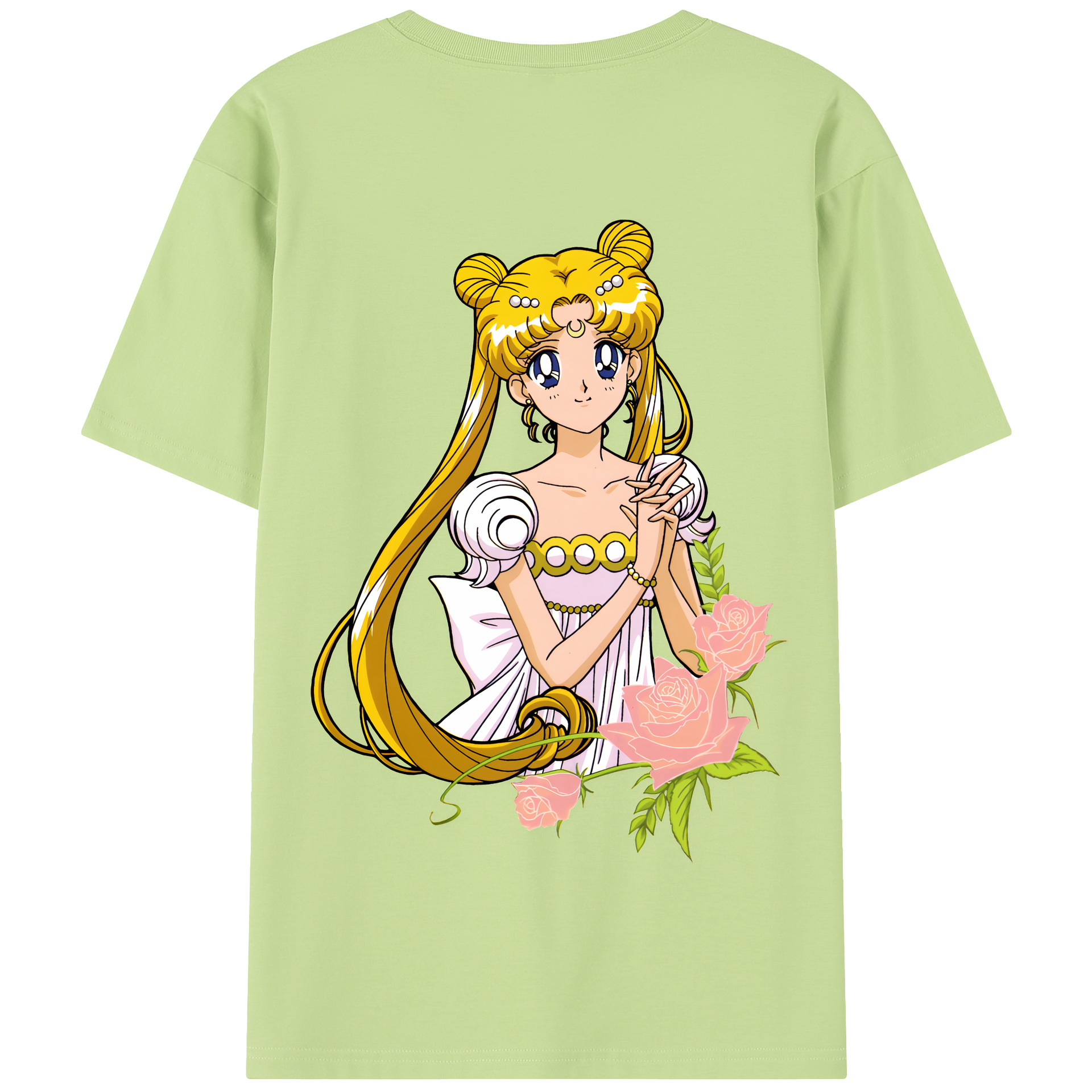 （画像用） 美少女戦士セーラームーン 愛野 美奈子 あいの みなこ Sailor Moon Aino Minako 綿100％半袖Tシャツ（背面プリント）